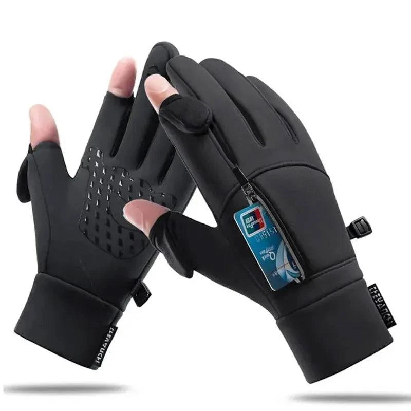 Short Design Winter Fishing Gloves 2 Finger Flip Waterproof Winter Gloves Windproof Photograph Men Women Warm Protection Fish Angling Gloves Short Design Winter Fishing Gloves 2 Finger Flip Waterproof Winter Gloves Windproof Photograph Men Women Warm Protection Fish Angling Gloves