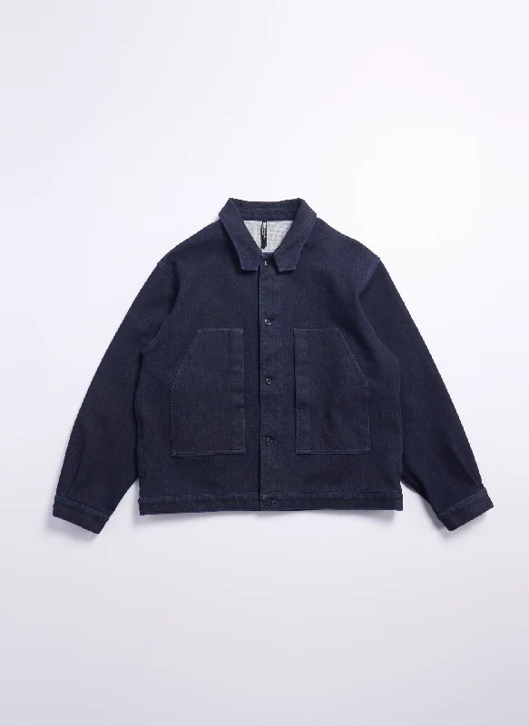 Unique Design 3D Printing Down Denim Soft Tucker Jacket