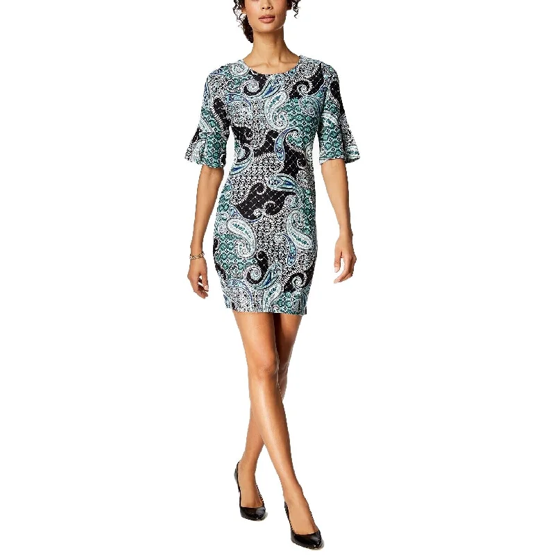 Soft Feel Charter Club Women's Printed Elbow Sleeve Shift Dress Deep Black Combo Size Extra Small Soft Feel Charter Club Women's Printed Elbow Sleeve Shift Dress Deep Black Combo Size Extra Small