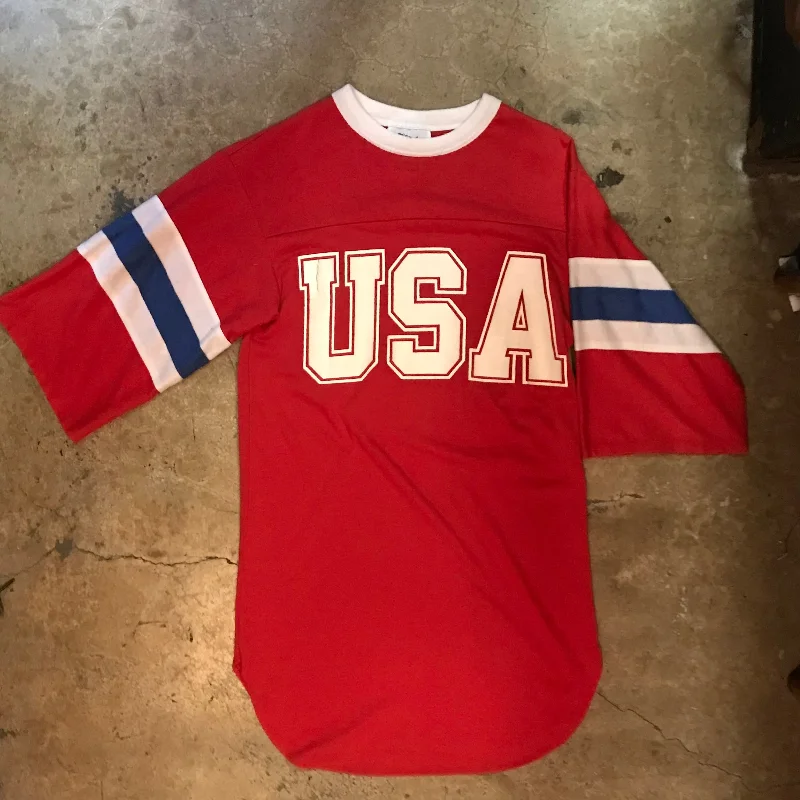 Cozy Chic Wear USA 3/4 SLEEVE T-SHIRT W/ HAVE A MUCHO ALOHA DAY PATCH