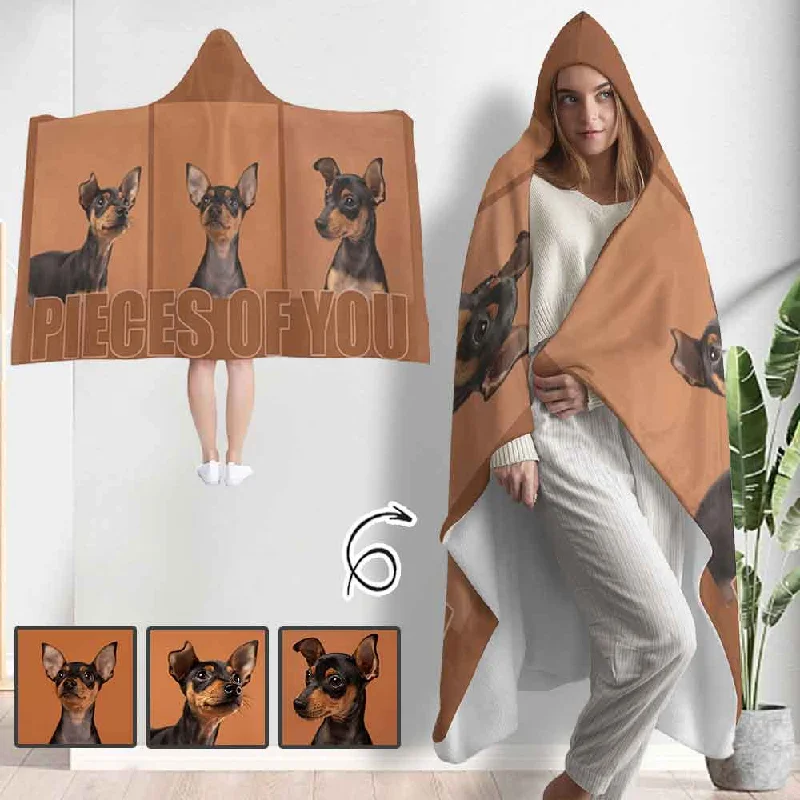 New Products Custom Pet Photo Cape Hooded Blanket Shawl Blanket