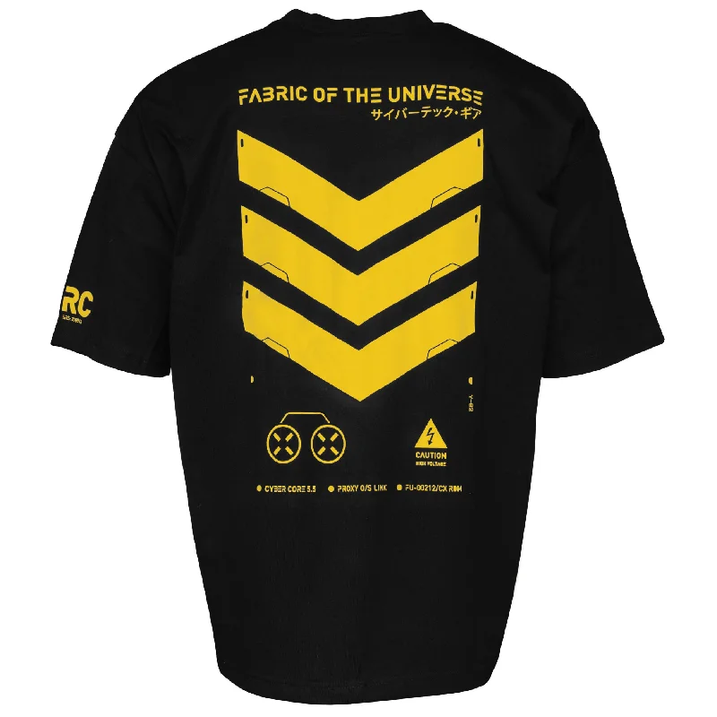 Cozy Fit Wear V3-3 Black Yellow Oversized Short Sleeve T