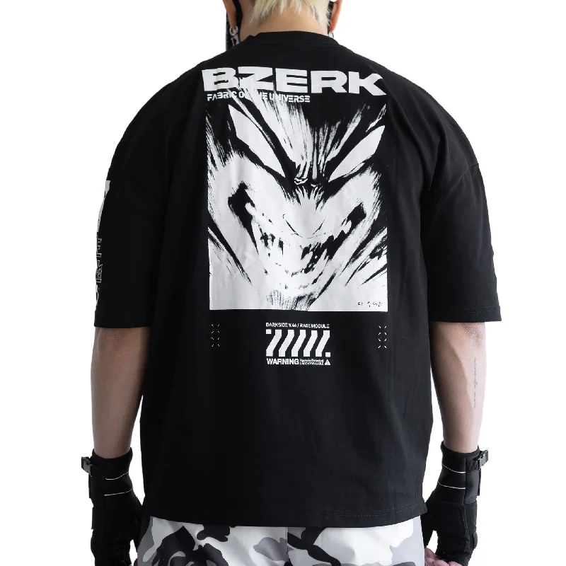 Soft Fabrics Bzerk Black Oversized Short Sleeve T