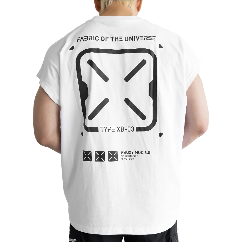 Elegant Wear XB-03 White Oversized Sleeveless T
