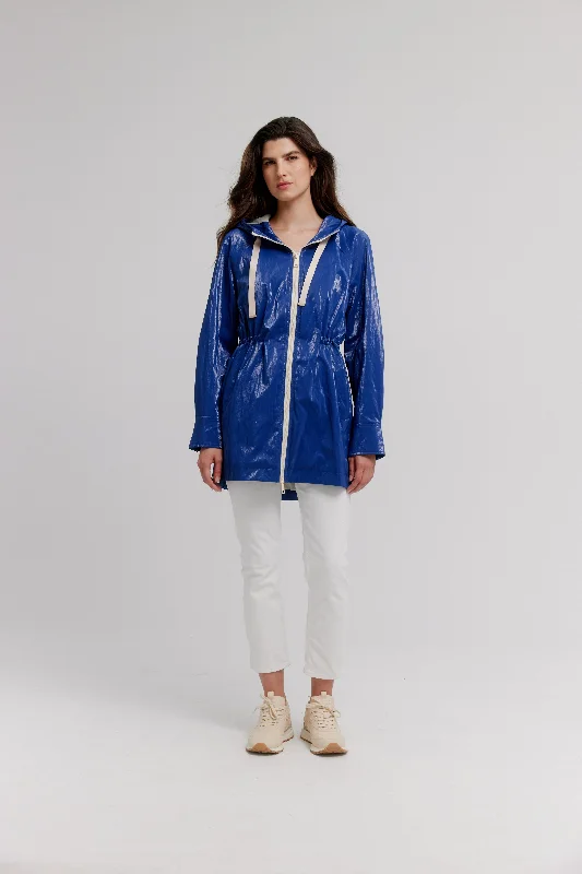 High-quality Fabrics Nikki Jones Hooded Anorak Jacket in soft Luster Sheen Style K5677R-335 High-quality Fabrics Nikki Jones Hooded Anorak Jacket in soft Luster Sheen Style K5677R-335