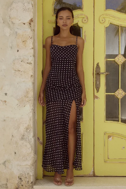 Minimalism KYLEAH MAXI DRESS - BLACK/WHITE