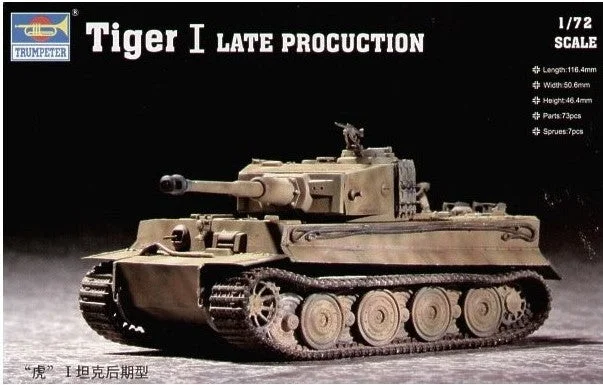 Comfortable down Trumpeter 1/72 Tiger 1, Late Production