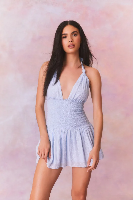 Elegant Style Luisetta Halter Mini Dress
