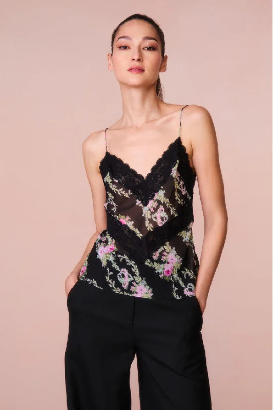 Everyday Outfits Brimsley Floral Lace-Trimmed Top