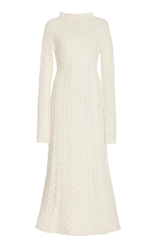 Cozy Chic Amaris Knit Maxi Dress in Ivory Cashmere