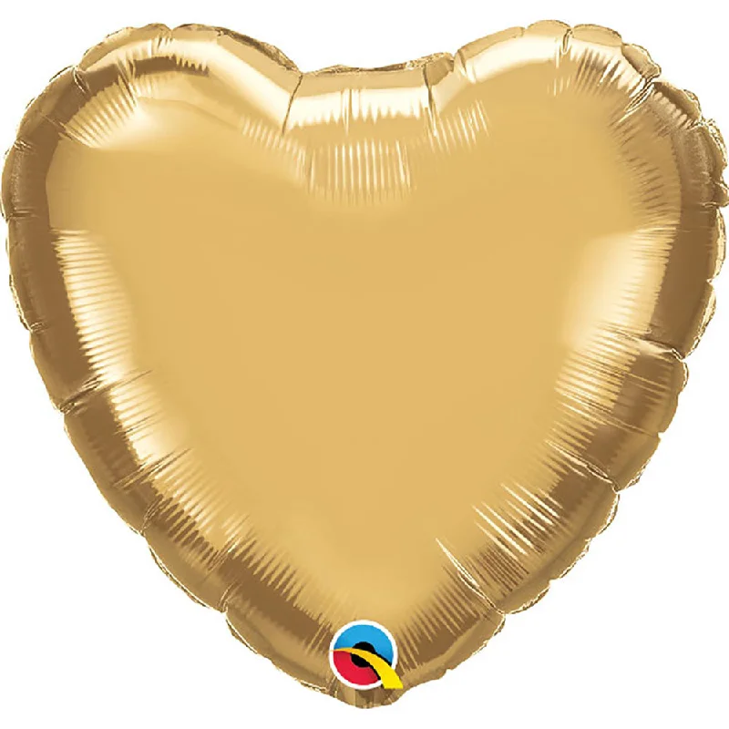 Fashionable In The Times 18 inch HEART - CHROME GOLD