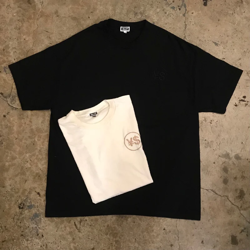 Stylish Wear Y$ TONAL EMBROIDERY HEAVYWEIGHT 100% COTTON TEE