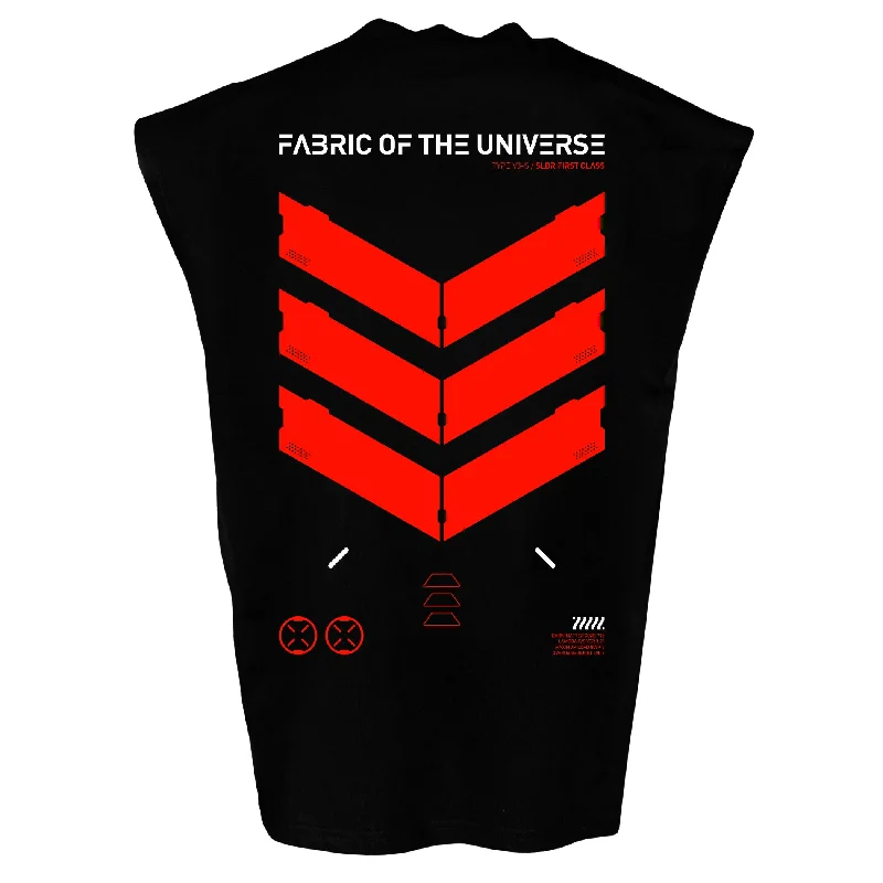 Luxury Classic V3-S Black Red Oversized Sleeveless T