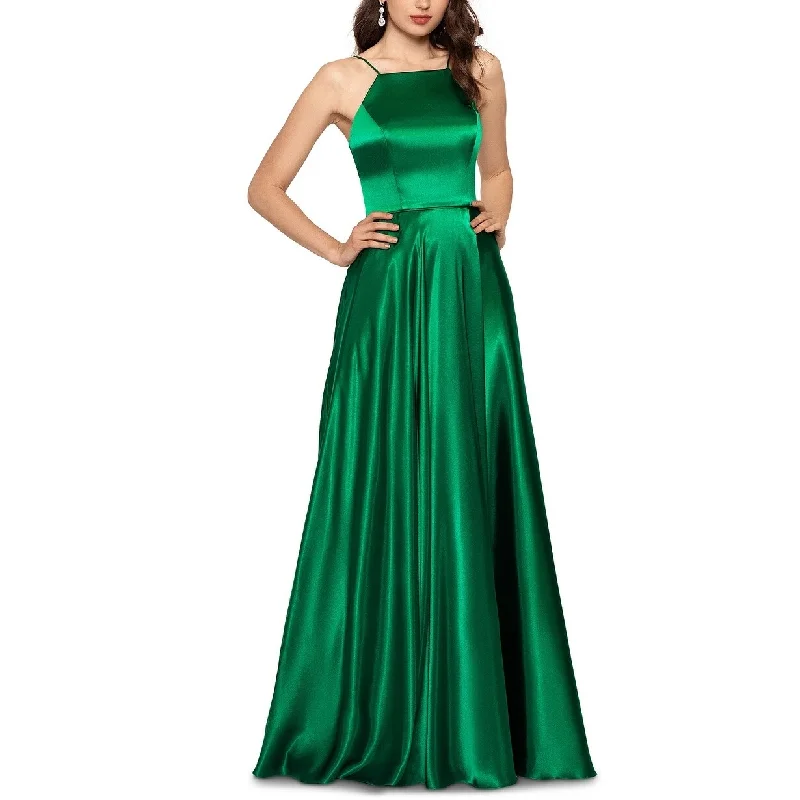 Fashion Must-have Betsy & Adam Women's Satin Corset Gown Lt/Pas Green Size 4
