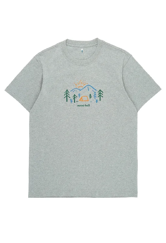 Trendy Casuals Montbell Pear Skin Cotton Yama No Asa T-Shirt - Light Grey