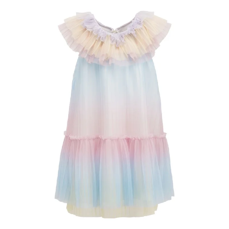 Exquisite Design Multi Rainbow Ruffle Dress