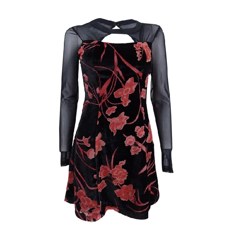 Light And Breathable BCBGeneration Women's Floral Burnout Mini Dress