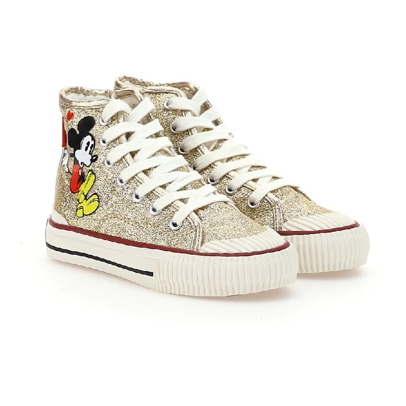American Style Gold Mickey High Top Sneakers