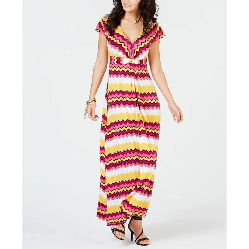 Soft Wear Thalia Sodi Women's Printed Maxi Dress Multi Size Medium