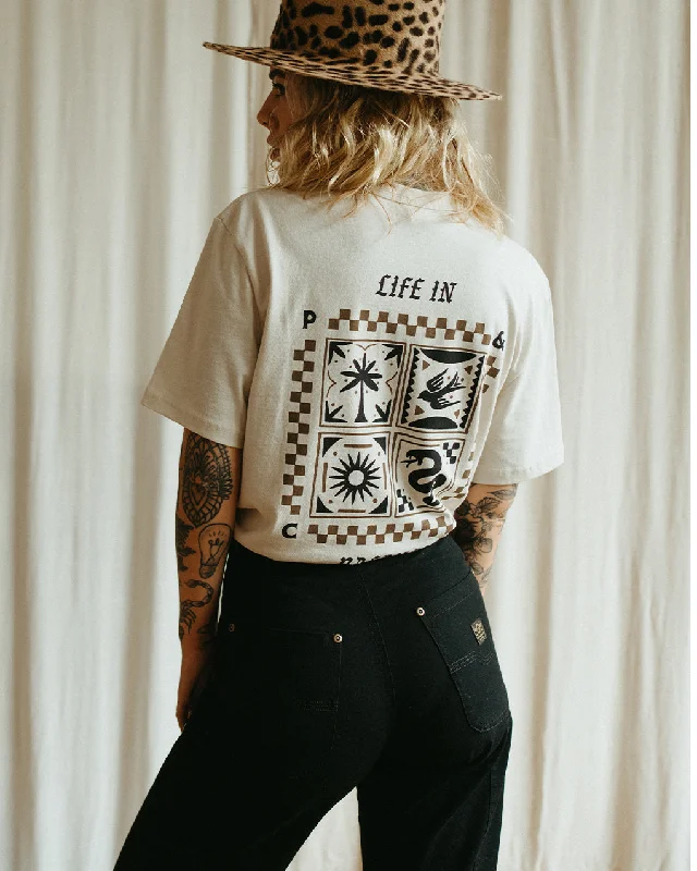 Stylish Jackets Life in Balance T-Shirt - Bone