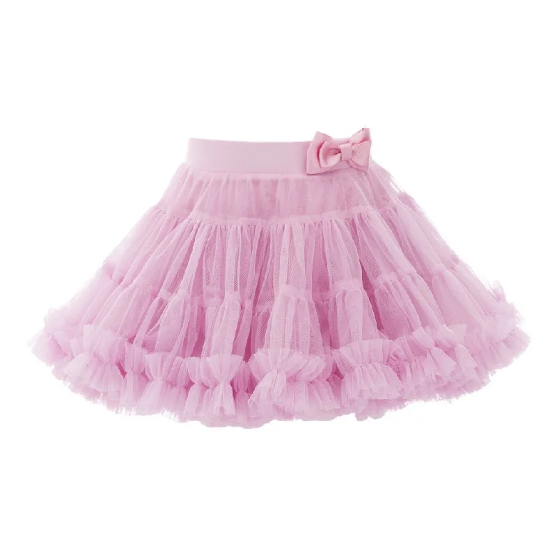 High-end Sense Pink Bow Tutu Skirt