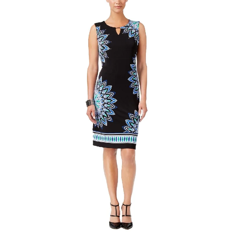 Modern Chic JM Collection Women's Zoey Printed Sheath Dress Black Size Small