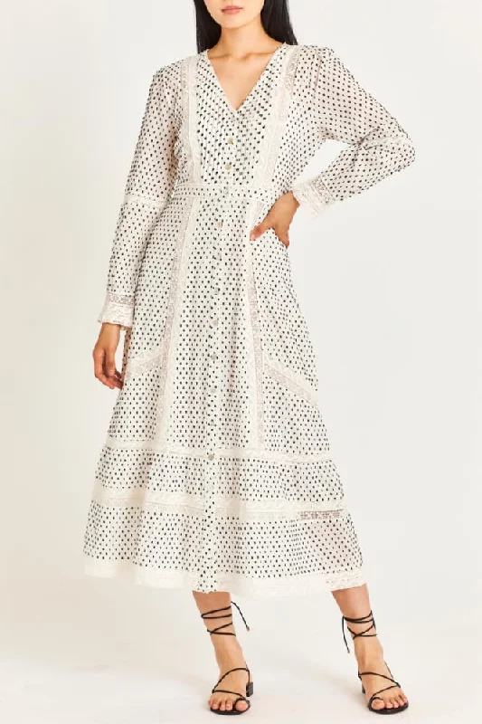 Cozy Vibes Desert Victorian Midi Dress