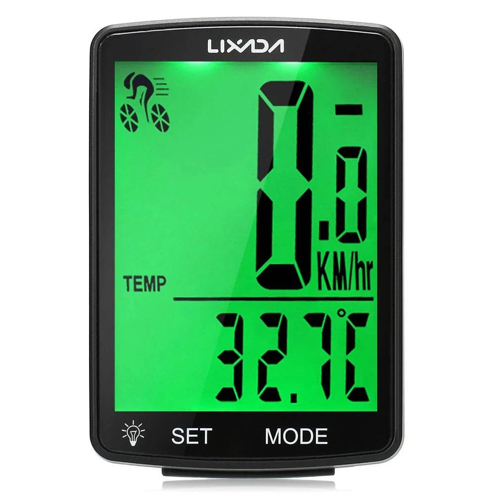 Personal Charm LIXADA Wireless Bike Computer LCD Screen Bicycle Computer Mountain Bike Speedometer Odometer IPX6 Waterproof Cycling Stopwatch