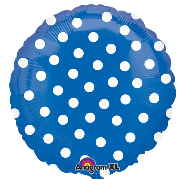 End Of The Year 18 inch POLKA DOT BLUE