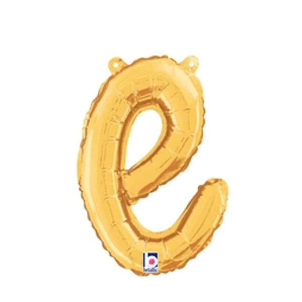 Soft Looks 14 inch SCRIPT LETTER E - GOLD (AIR-FILL ONLY)