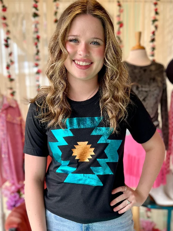 Metallic Aztec Tee