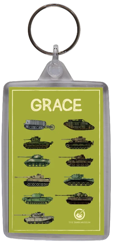 Embroidered Letters Tanks Keyring