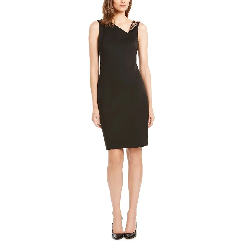 Comfortable Dresses Calvin Klein Women's Animal Trim Dress Black Size 6