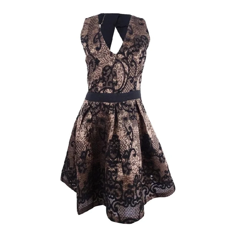 All-Day Comfort Endless Rose Women's Brocade A-line Dress
