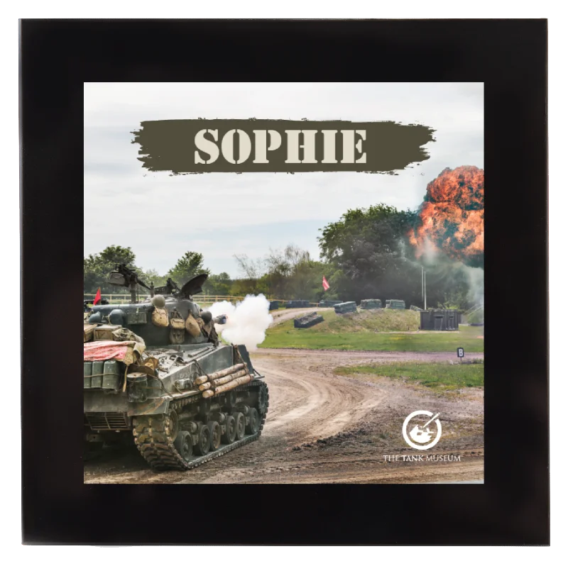 Fresh And Fashionable Tanks in Action Square Coaster