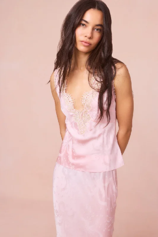 European Plan Adette Silk-Blend Jacquard Top