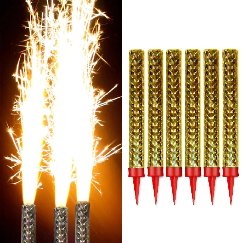 Elegant Wear CAKE SPARKLER PARTY CANDLES - MEDIUM (6 PK)