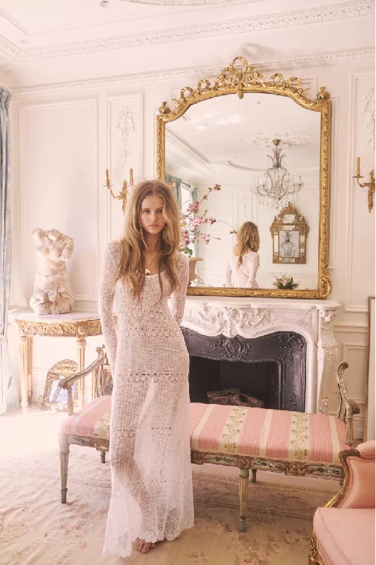 Cute Style Tilo Pointelle Sheer Maxi Dress