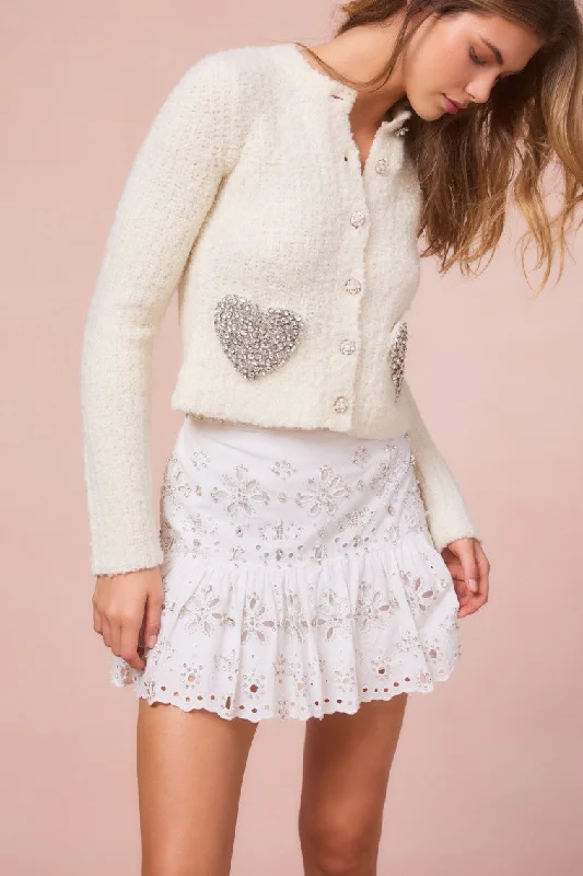 Cool Style Cova Rhinstone Cotton Mini Skirt