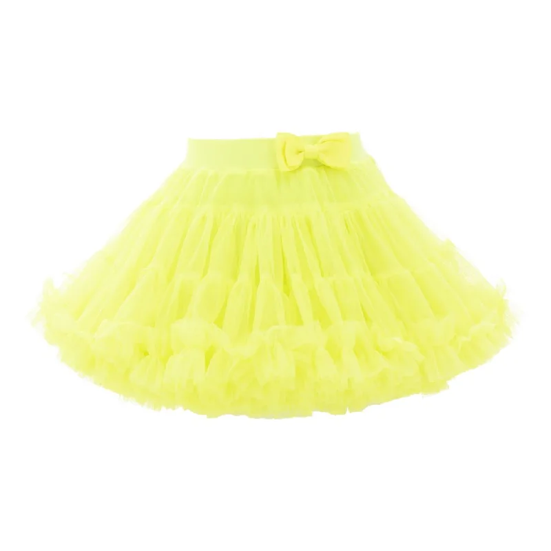 Energy Wear Neon Yellow Bow Tutu Skirt