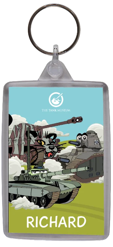 Girl Style Character Tank Keyring