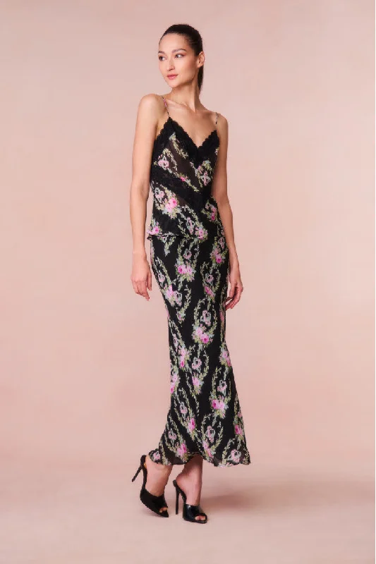 Casual Fit Castle Floral Maxi Skirt