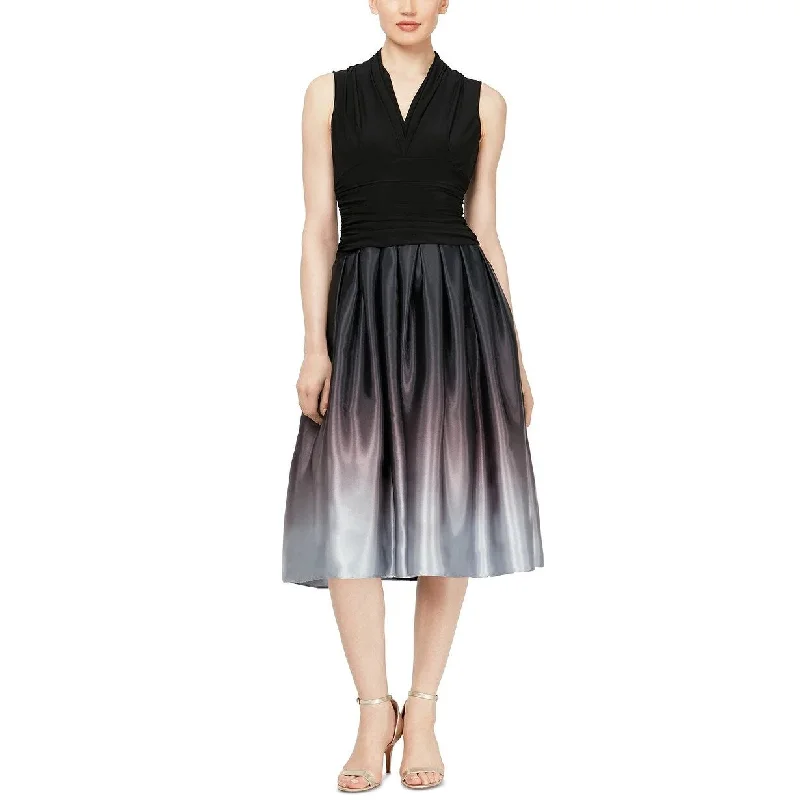 Trends SL Fashions Women's Ombre Party Dress Black Size 14
