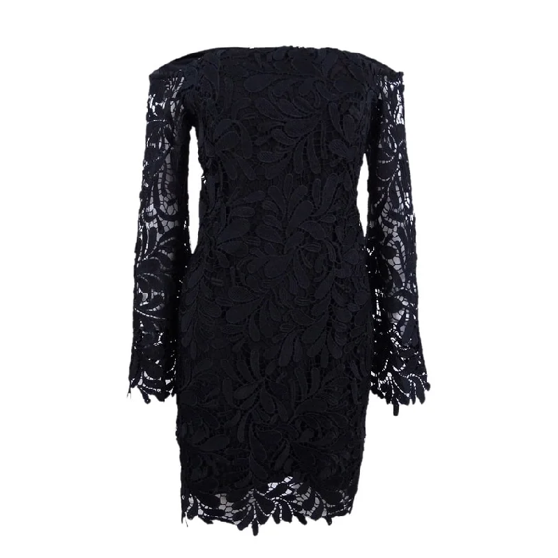 Sweet Girl Bardot Women's Flora Lace Off The Shoulder Dress