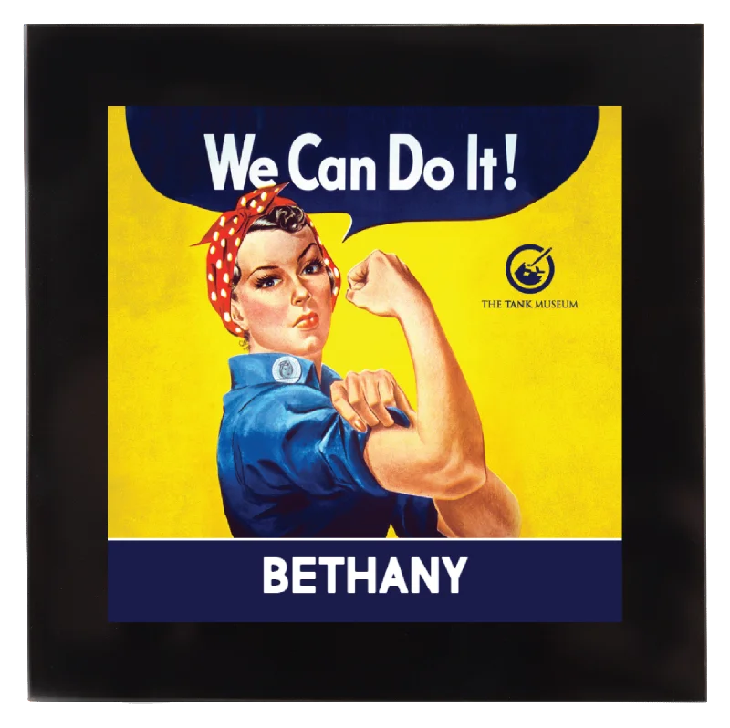 Classic Retro We Can Do It Personalised Coaster