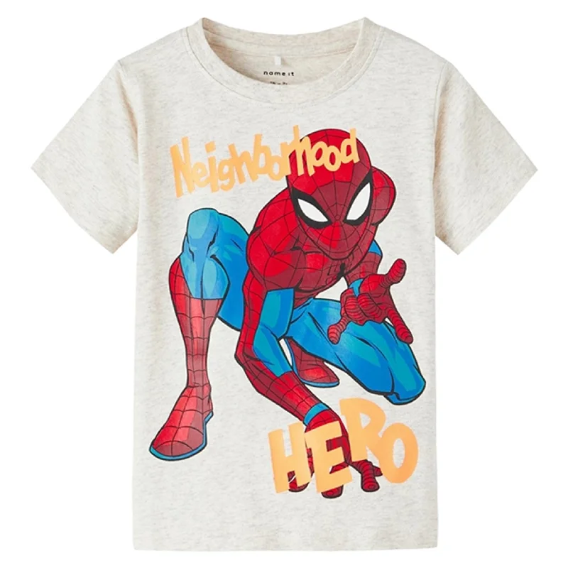 Elegant Design Name it Light Grey Melange Malfi Spiderman T-Shirt
