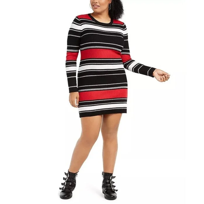 Easy-to-Wear Planet Gold Women's Derek Heart Trendy Plus Size Striped Bodycon Dress Black Size 3X Easy-to-Wear Planet Gold Women's Derek Heart Trendy Plus Size Striped Bodycon Dress Black Size 3X