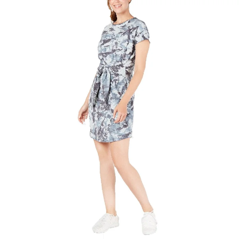 Fresh Comfort Ideology Women's Printed Tie-Front T-Shirt Dress Goblin Blue Size Large Fresh Comfort Ideology Women's Printed Tie-Front T-Shirt Dress Goblin Blue Size Large