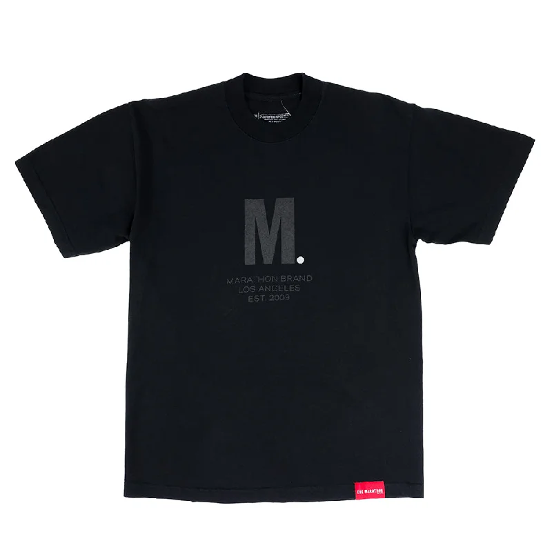 Cozy Layers Big M. T-Shirt - Black/Black