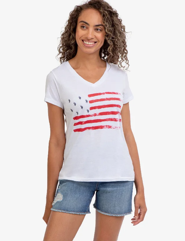 Relaxed Dresses USPA LOGO FLAG T-SHIRT